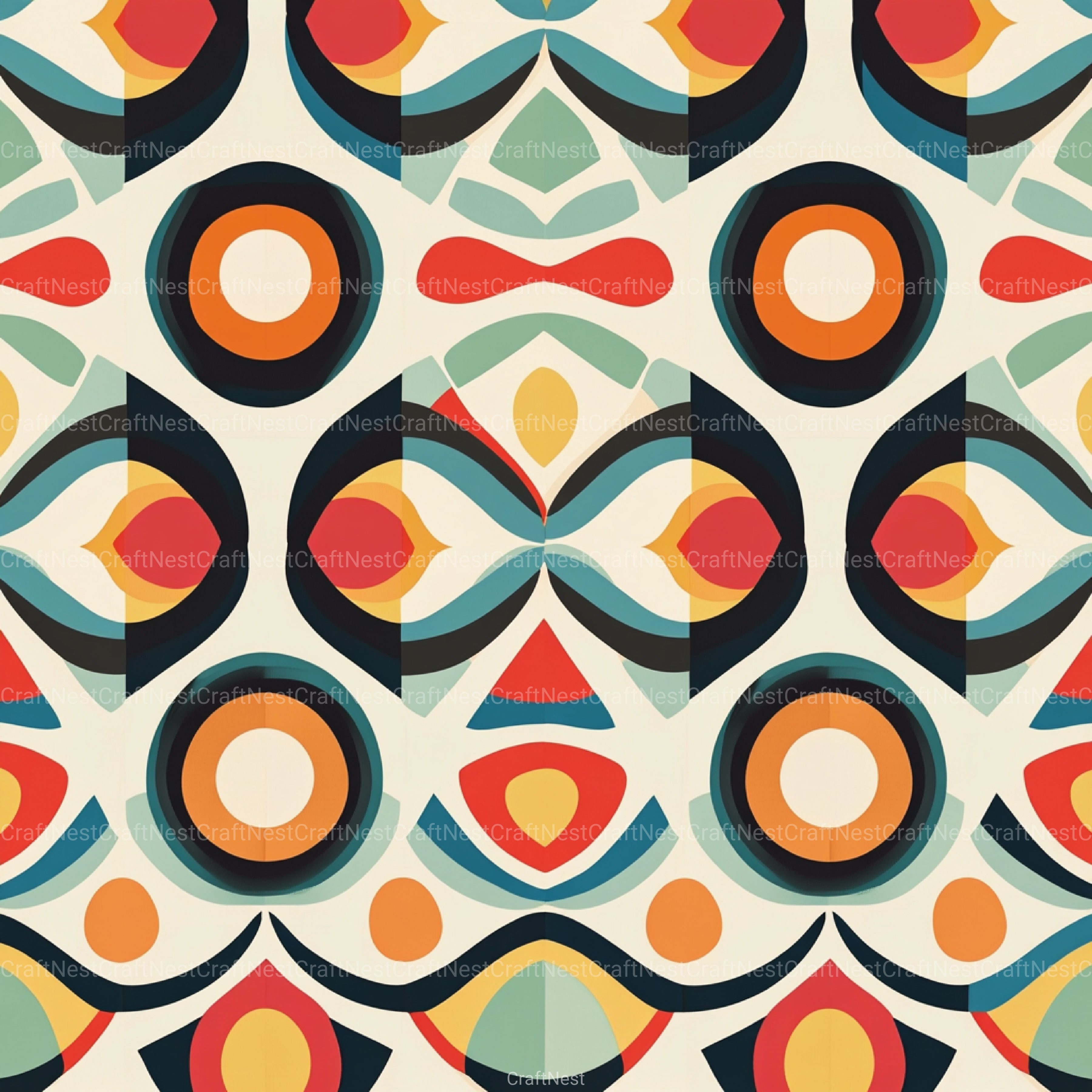 Geometric Seamless Patterns Digital Paper - CraftNest - Digital Crafting and Art