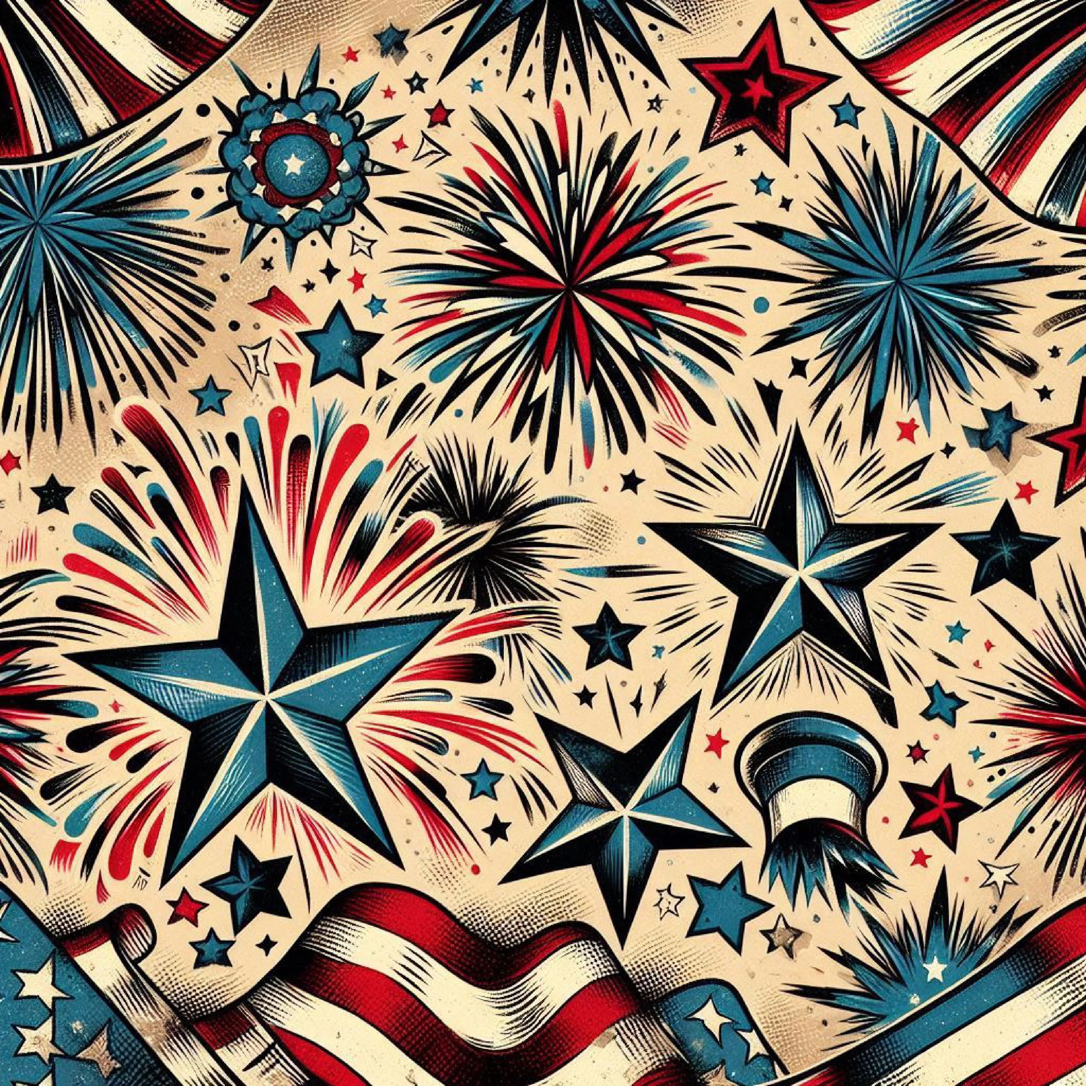 4th of July Pattern Clipart Bundle - CraftNest - Digital Crafting and Art