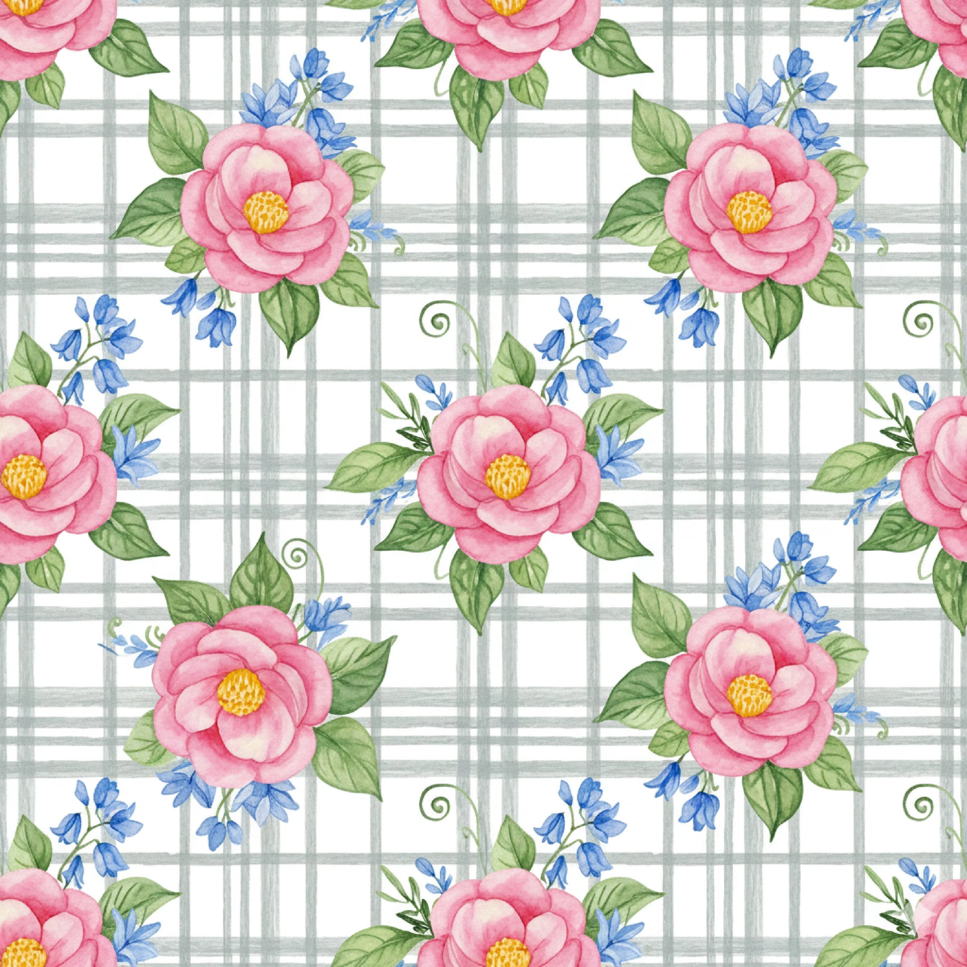 Pink Peonies Seamless Pattern Digital Paper - CraftNest - Digital Crafting and Art