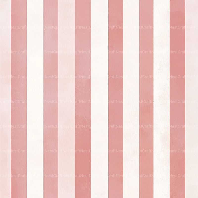 Blush Pink Stripes Pattern Digital Paper - CraftNest - Digital Crafting and Art