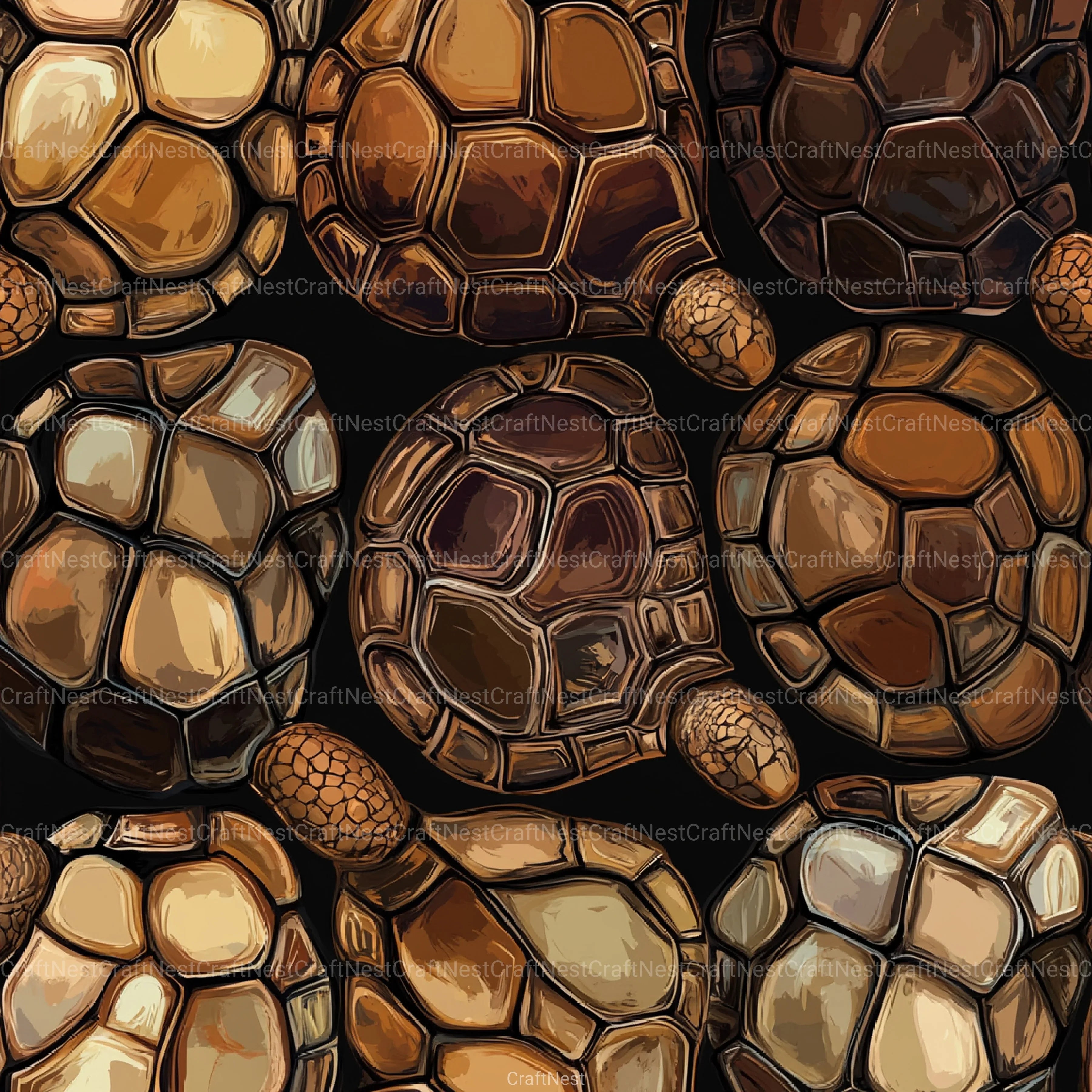 Tortoiseshell Seamless Pattern Digital Paper - CraftNest - Digital Crafting and Art