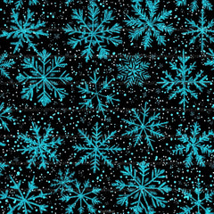 Blue Glitter Snowflakes Winter Pattern Clipart Bundle - CraftNest - Digital Crafting and Art
