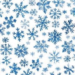 Blue Glitter Snowflakes Winter Pattern Clipart Bundle - CraftNest - Digital Crafting and Art