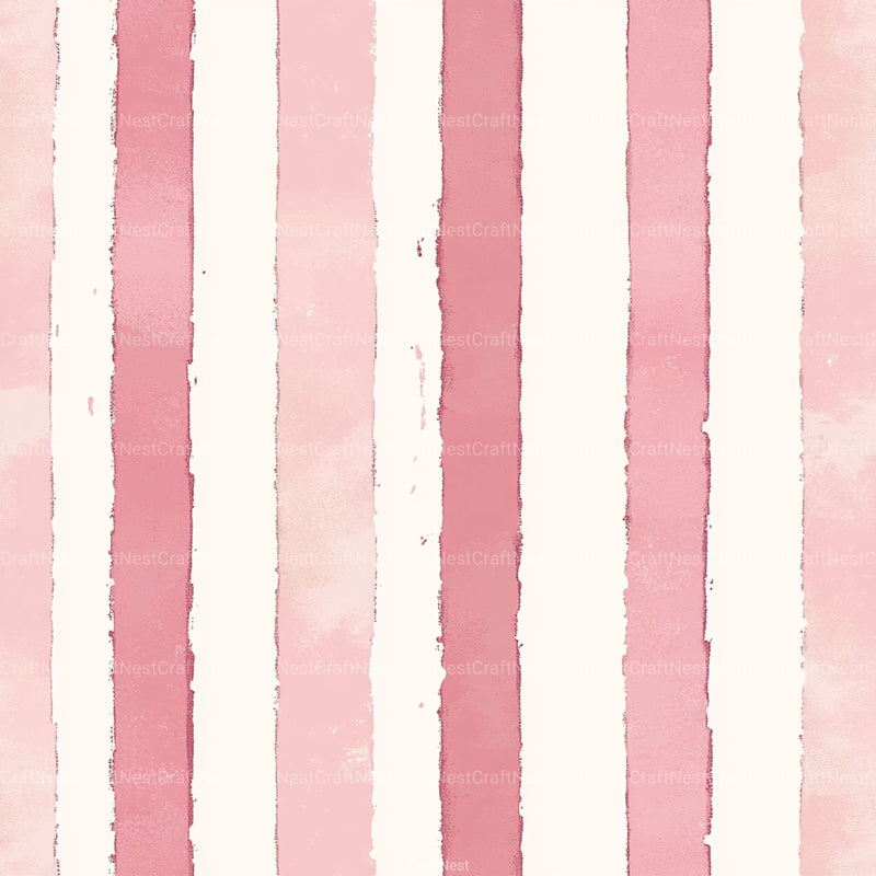 Blush Pink Stripes Pattern Digital Paper - CraftNest - Digital Crafting and Art