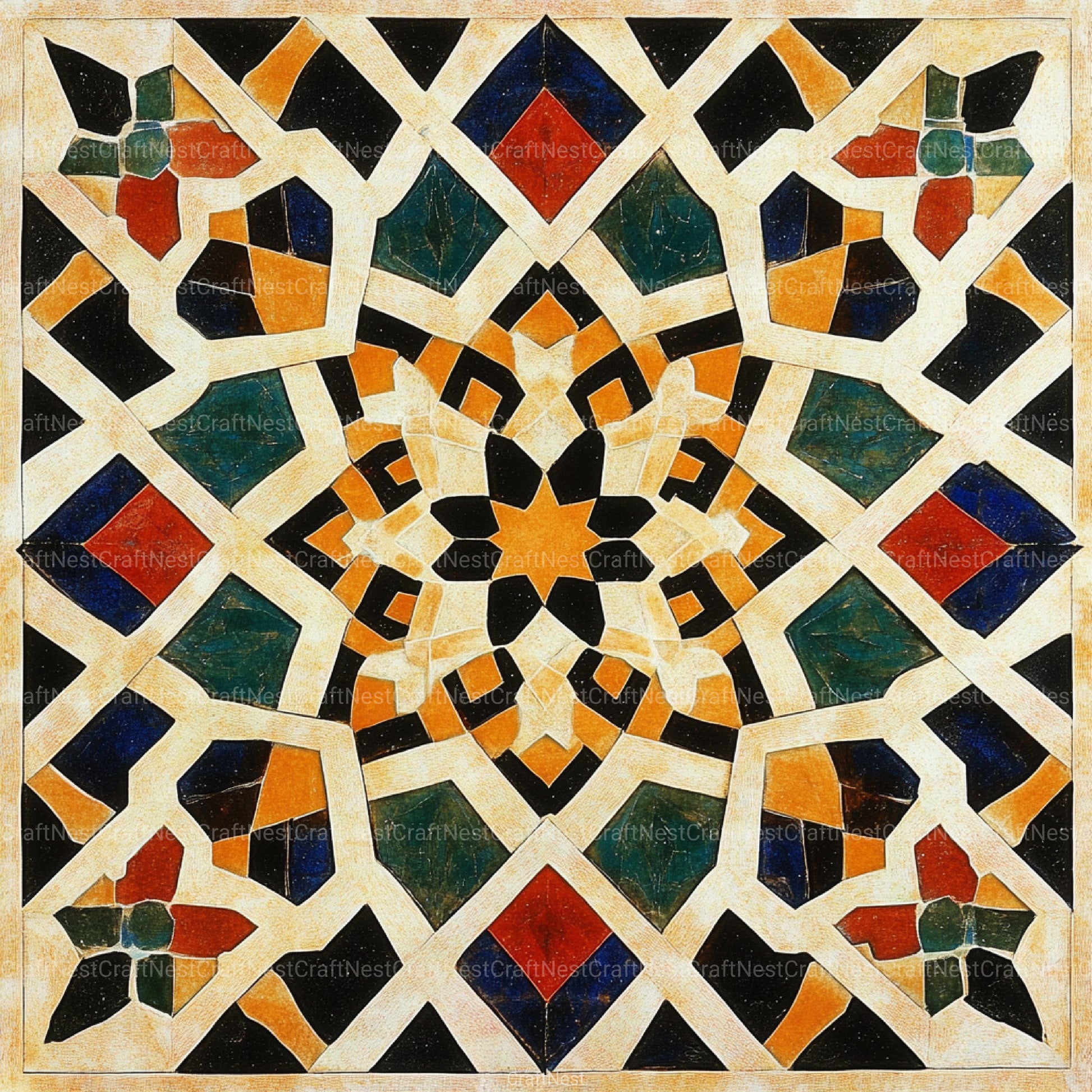 Sacred Geometry Alhambra Patterns Clipart Bundle - CraftNest - Digital Crafting and Art