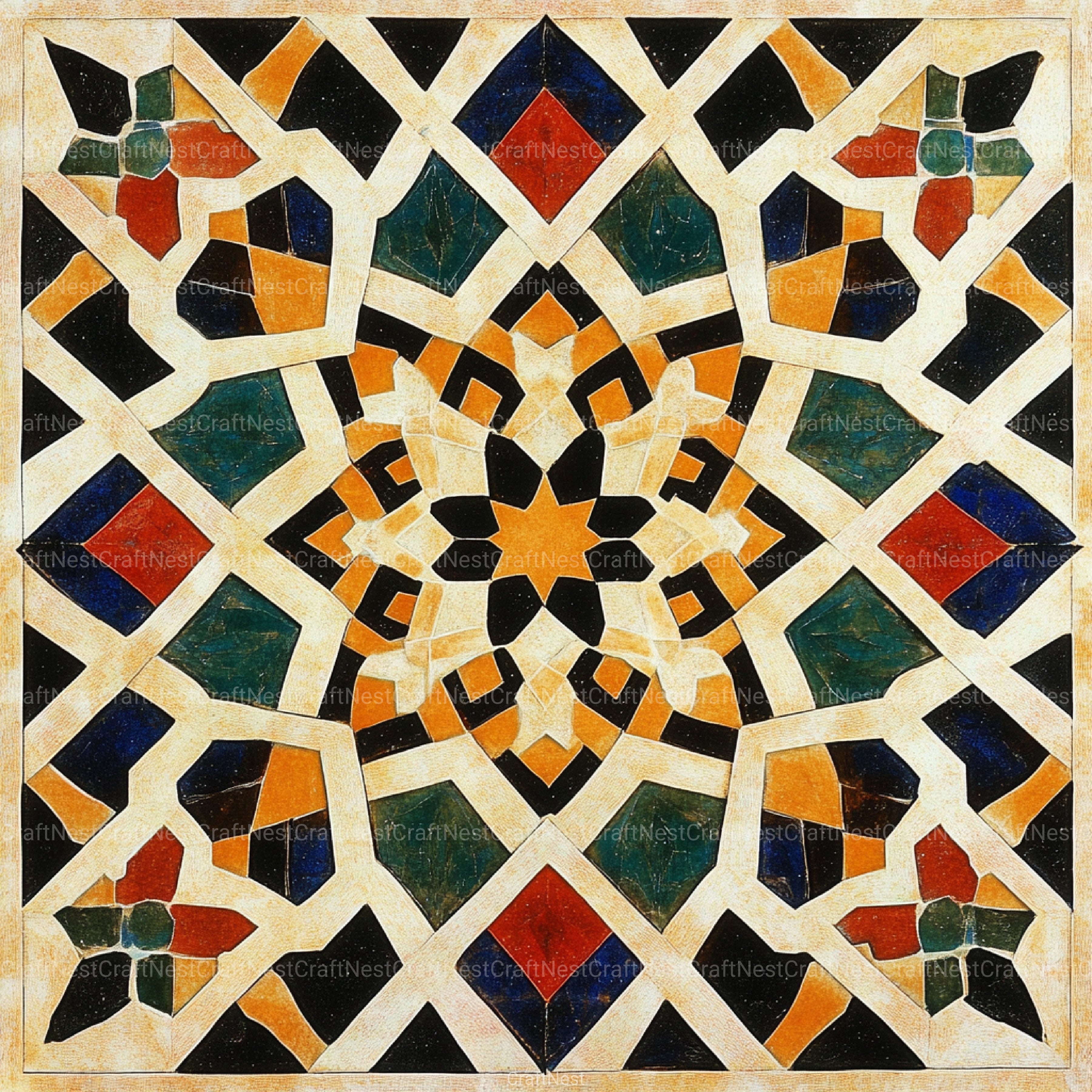 Sacred Geometry Alhambra Patterns Clipart Bundle - CraftNest - Digital Crafting and Art