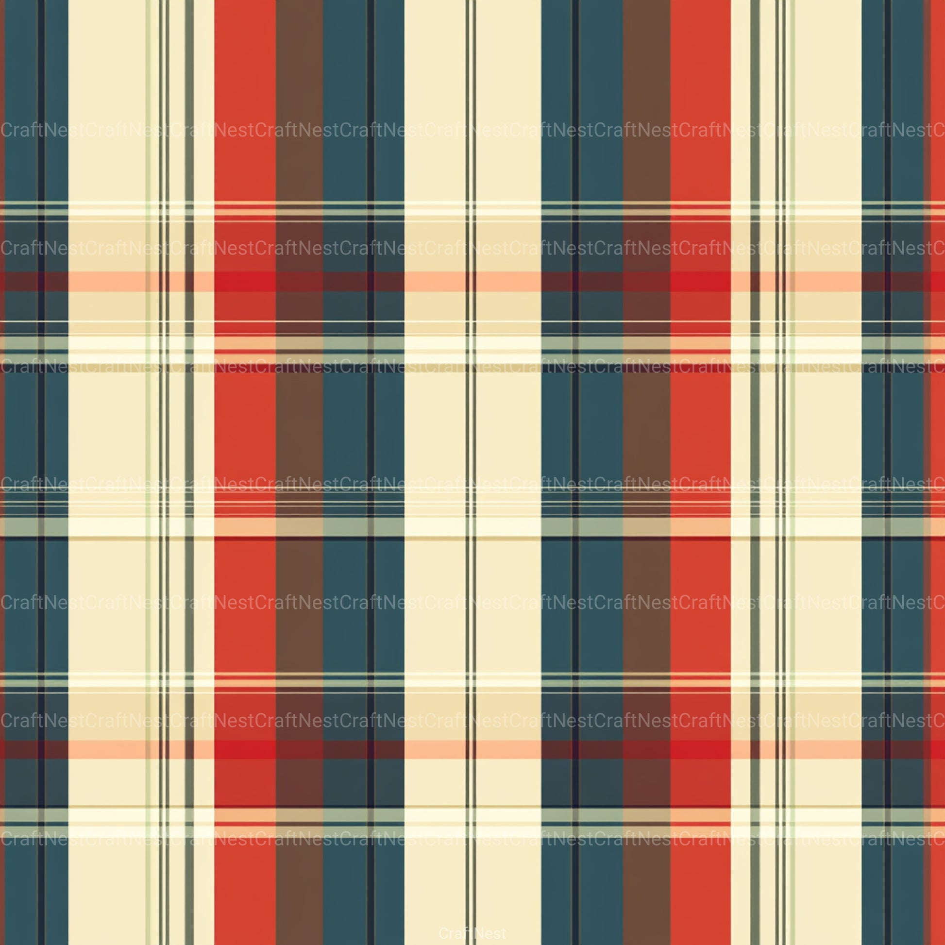 Stripes & Plaids Seamless Pattern Digital Paper - CraftNest - Digital Crafting and Art
