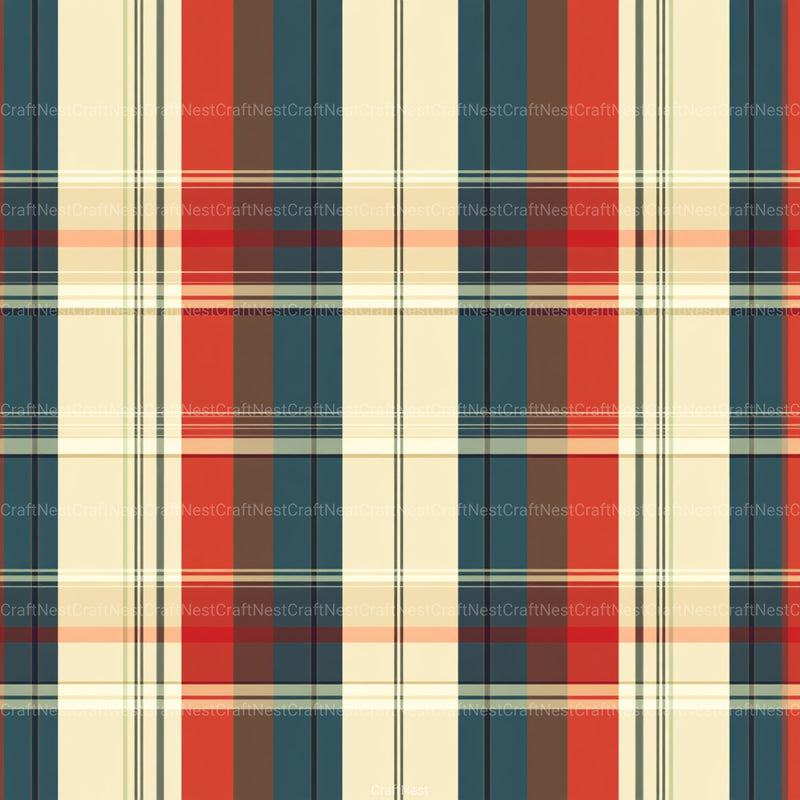 Stripes & Plaids Seamless Pattern Digital Paper - CraftNest - Digital Crafting and Art