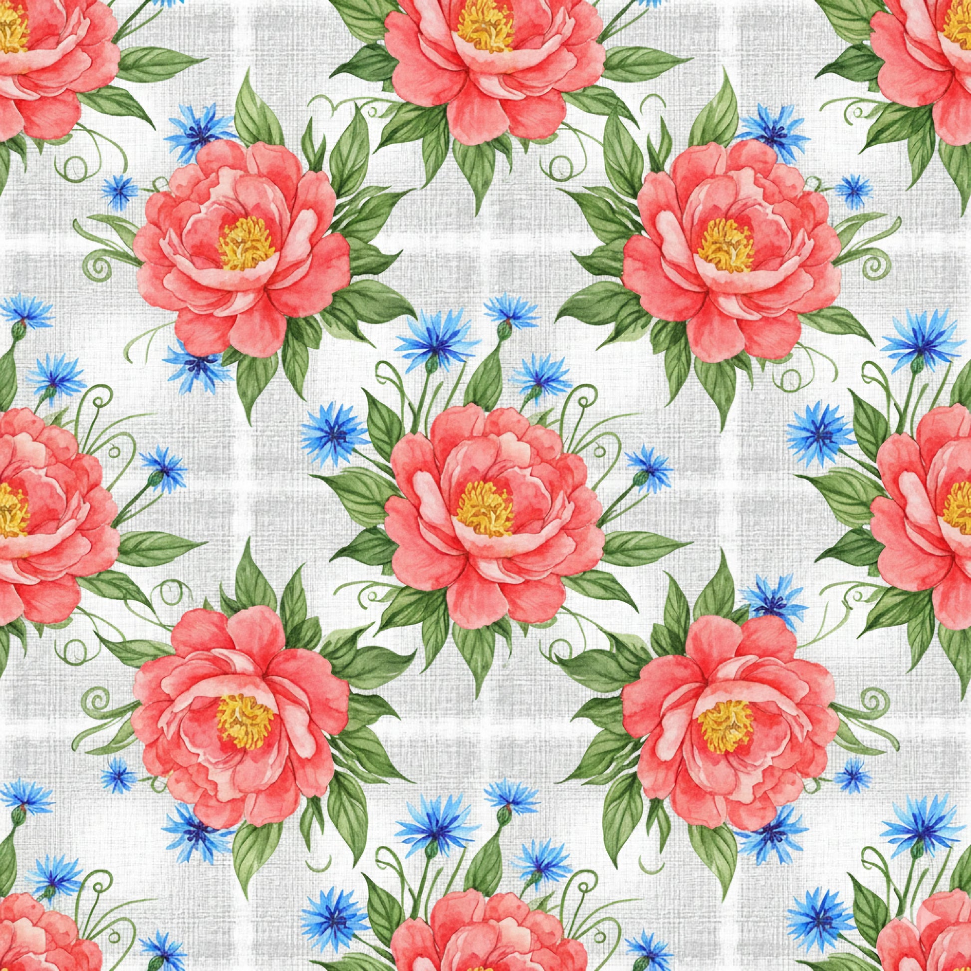 Pink Peonies Seamless Pattern Digital Paper - CraftNest - Digital Crafting and Art