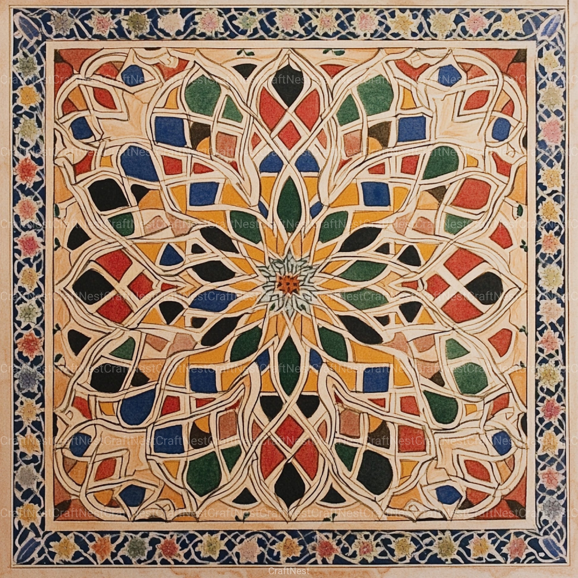 Sacred Geometry Alhambra Patterns Clipart Bundle - CraftNest - Digital Crafting and Art