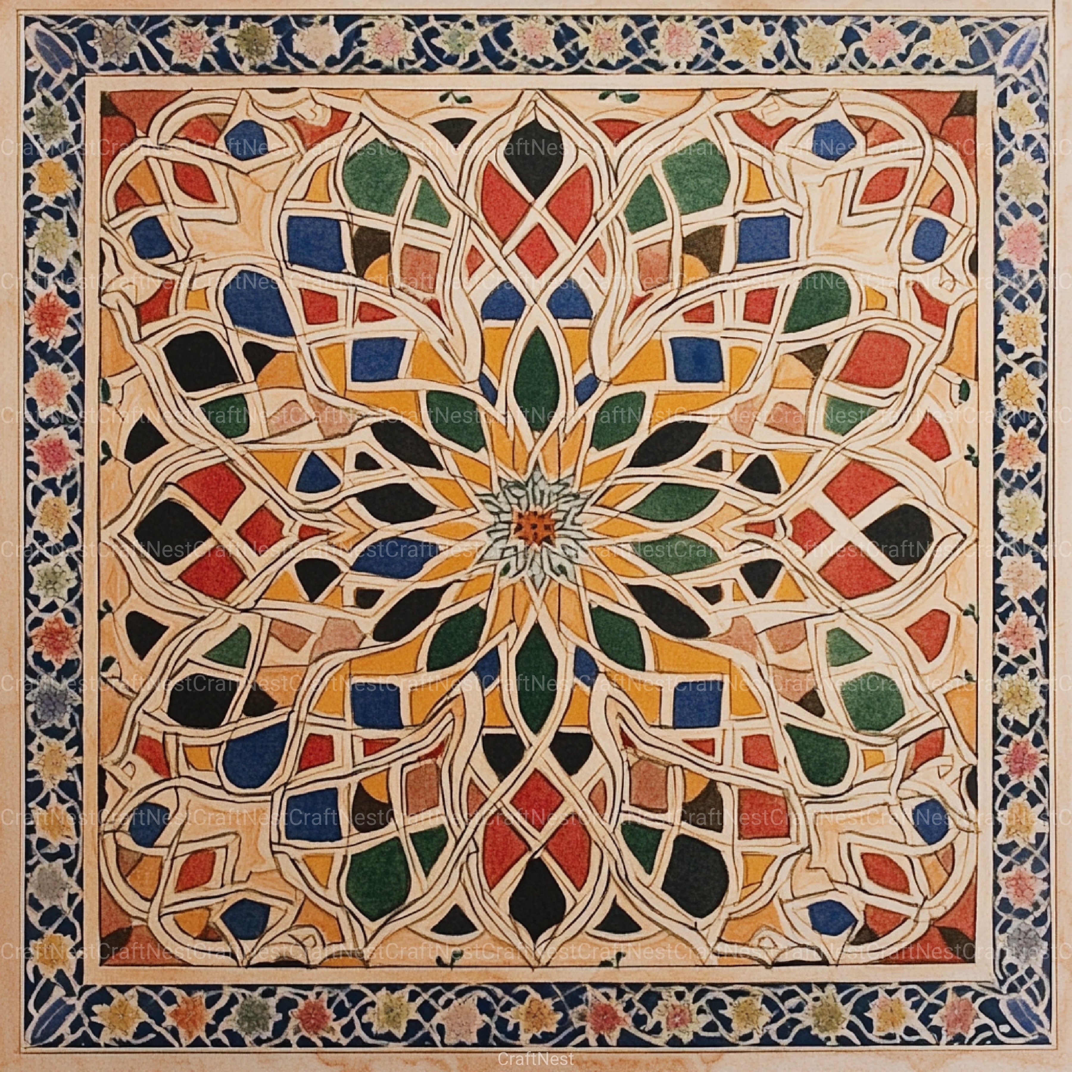 Sacred Geometry Alhambra Patterns Clipart Bundle - CraftNest - Digital Crafting and Art