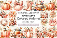 Peach Colored Autumn Clipart Bundle 2 - CraftNest - Digital Crafting and Art