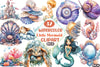 Little Mermaid Under The Sea Clipart Bundle 3