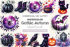 Black & Purple Gothic Autumn Clipart Bundle
