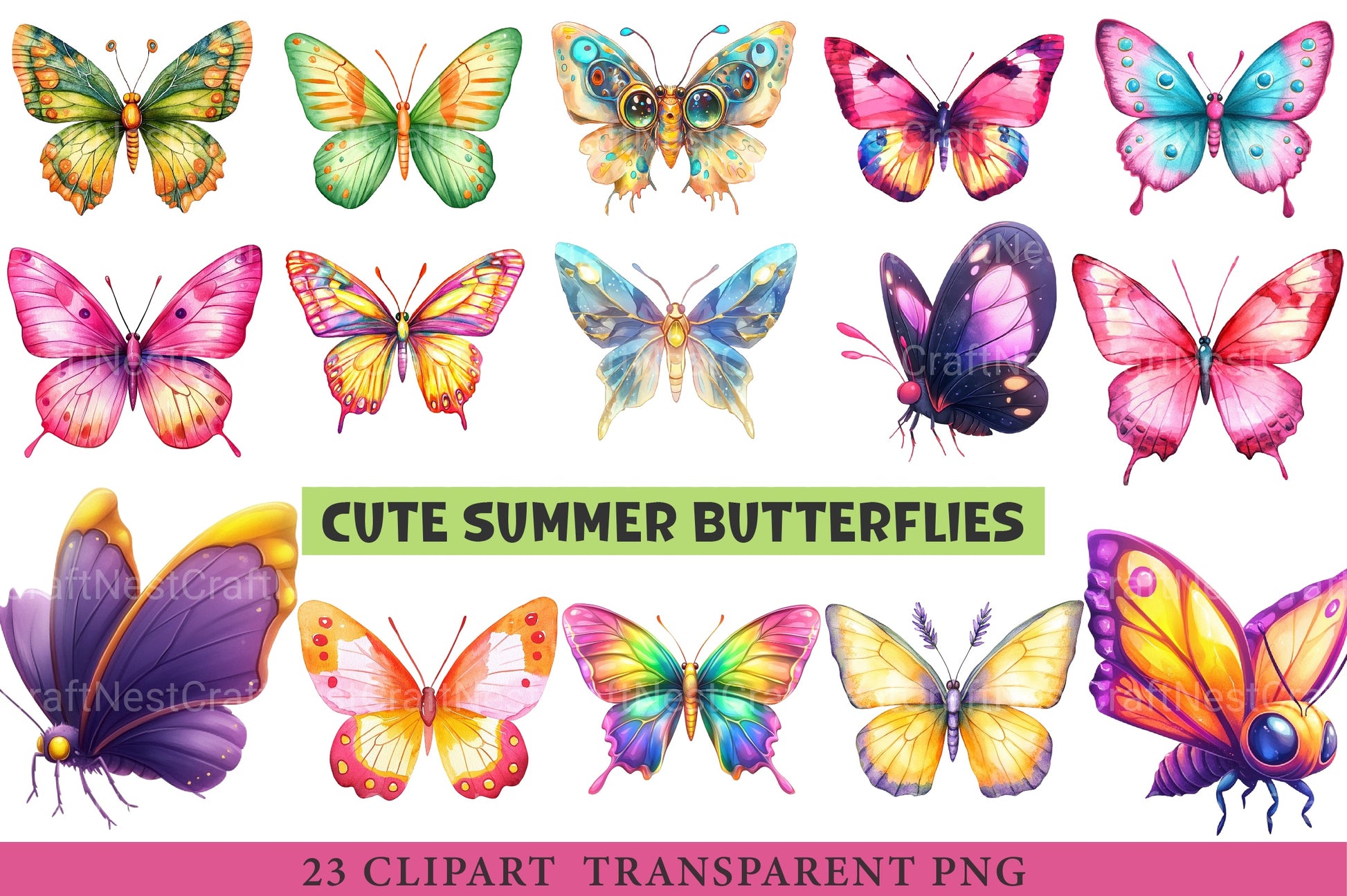 Butterfly Clipart - CraftNest - Digital Crafting and Art