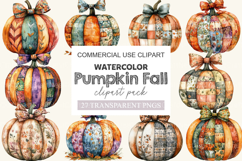 Pumpkin Fall Clipart Bundle 2 - CraftNest - Digital Crafting and Art