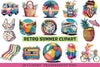 Retro Summer Clipart Bundle