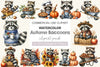 Autumn Raccoons Clipart Bundle 2
