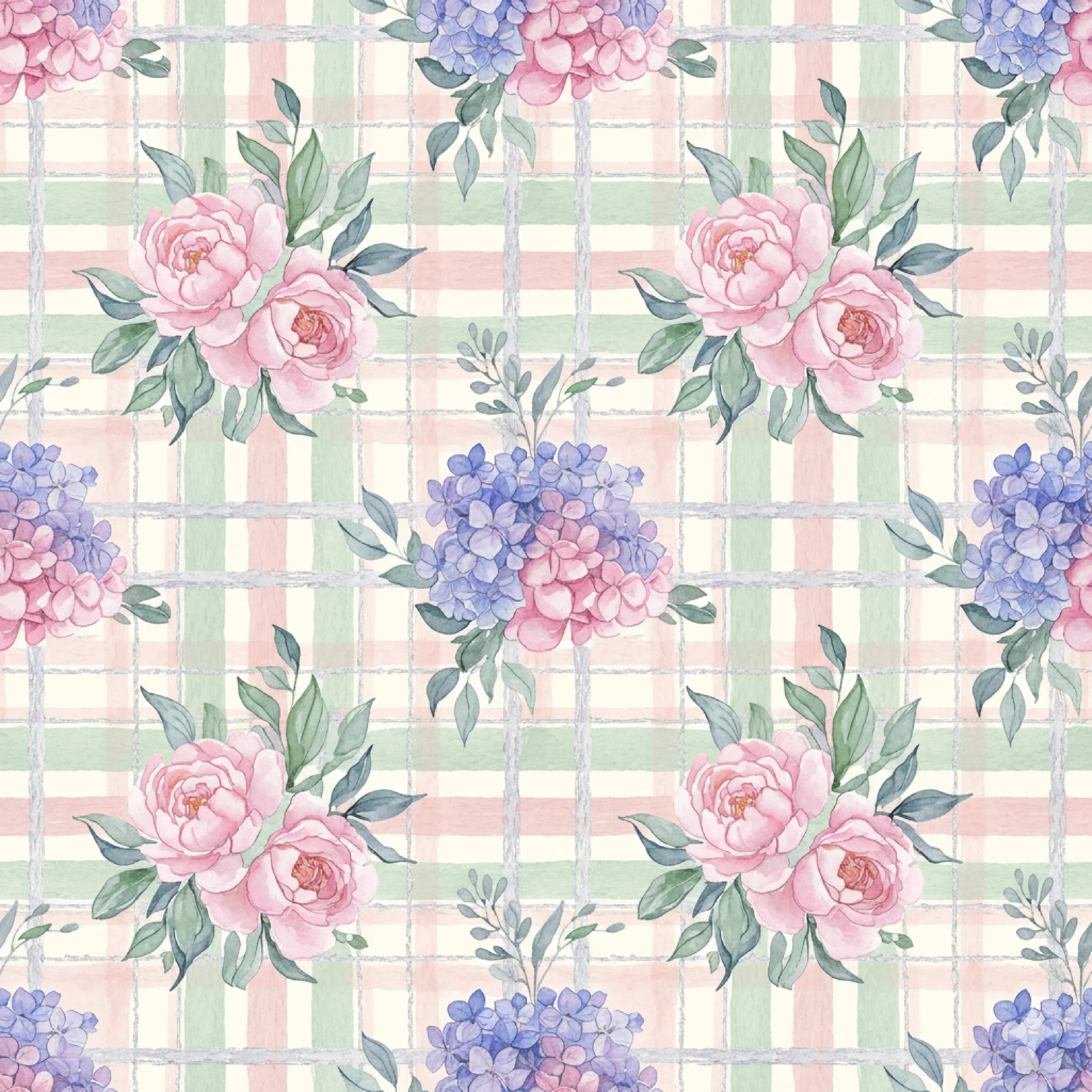 Floral Seamless Pattern Set Digital Paper - CraftNest - Digital Crafting and Art