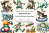 Frog Enjoying Summer Holiday Clipart Bundle