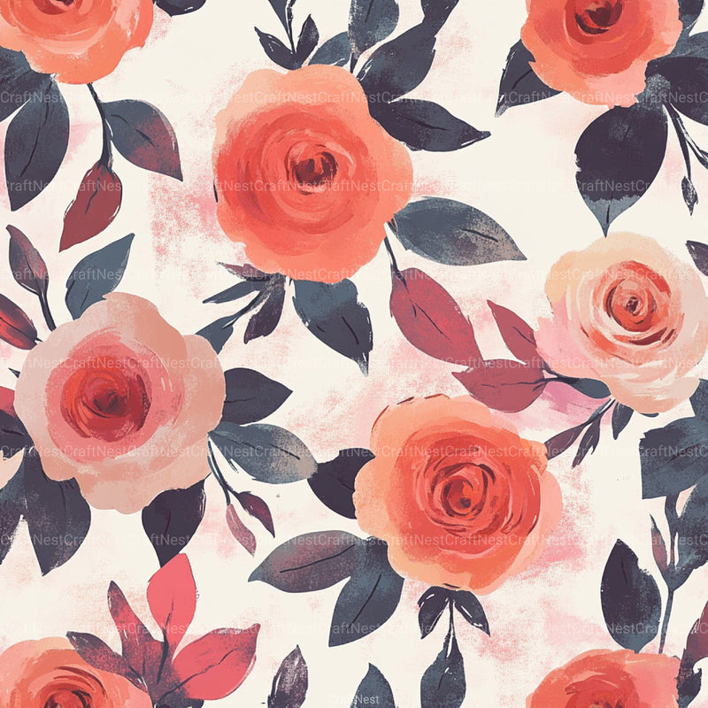 Boho Rose Tones Pattern Clipart Bundle - CraftNest - Digital Crafting and Art