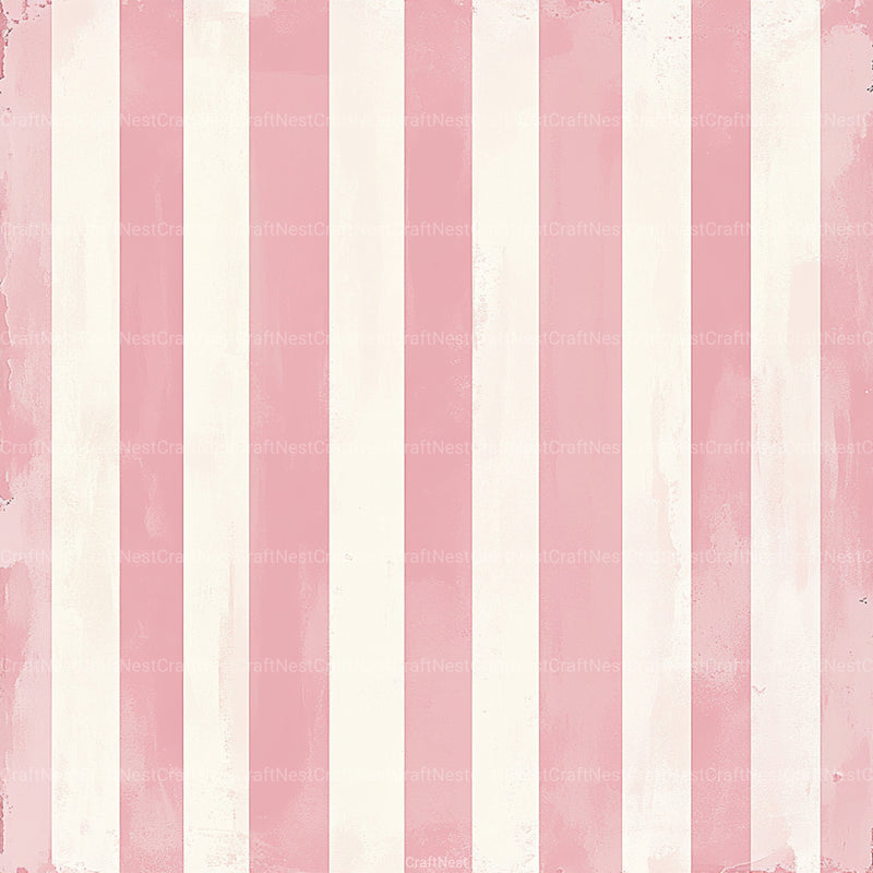 Blush Pink Stripes Pattern Digital Paper - CraftNest - Digital Crafting and Art