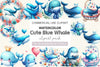 Whale Blue Whale Clipart Bundle 2