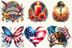 Memorial Day Clipart Bundle 2 - CraftNest - Digital Crafting and Art