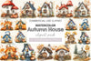 Whimsical Autumn House Clipart Bundle