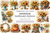 Vintage Sunflowers Autumn Clipart Bundle 2
