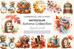 Autumn Collection Clipart Bundle 2 - CraftNest - Digital Crafting and Art
