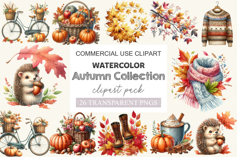 Autumn Collection Clipart Bundle 2 - CraftNest - Digital Crafting and Art