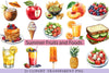 Summer Fruits And Foods Clipart Bundle