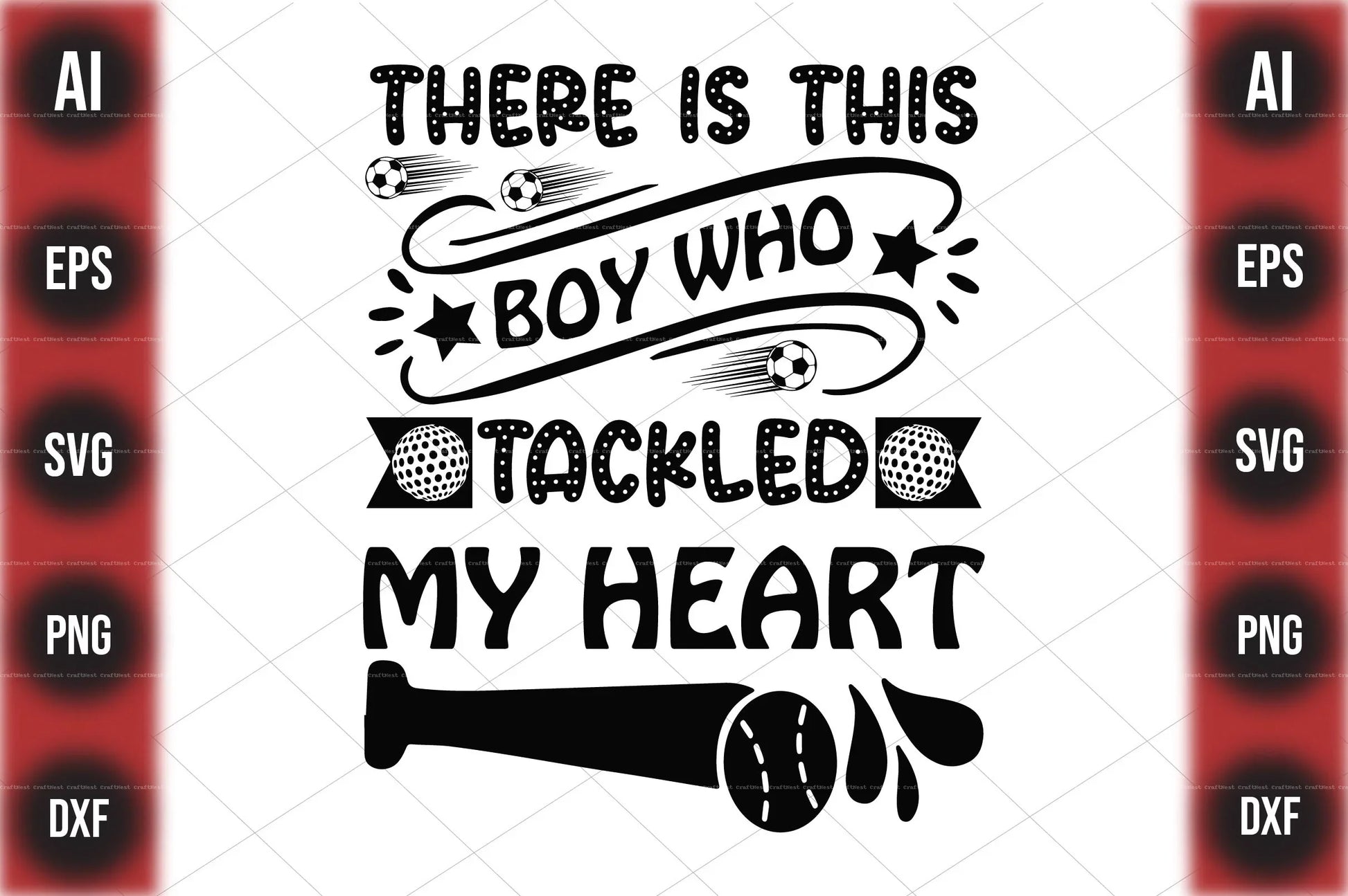 Football Design SVG Bundle 1 - CraftNest - Digital Crafting and Art