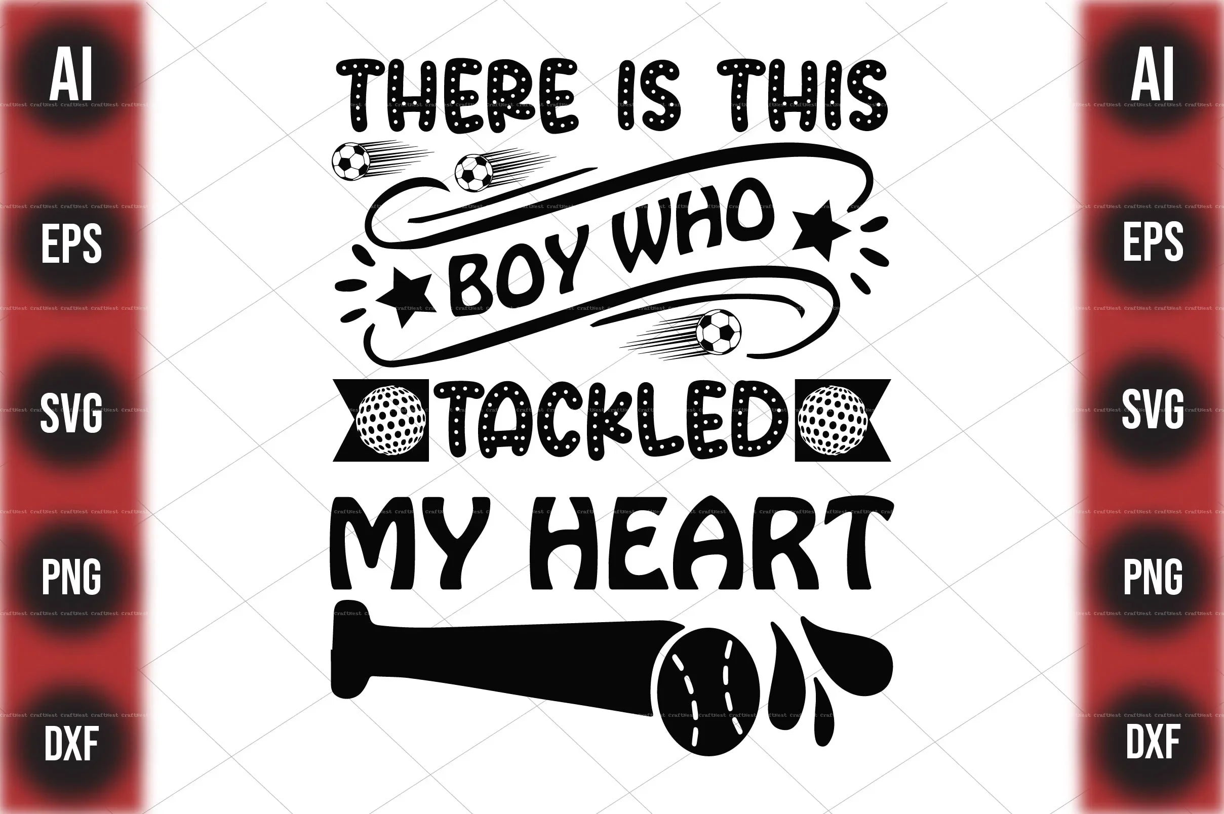 Football Design SVG Bundle 1 - CraftNest - Digital Crafting and Art