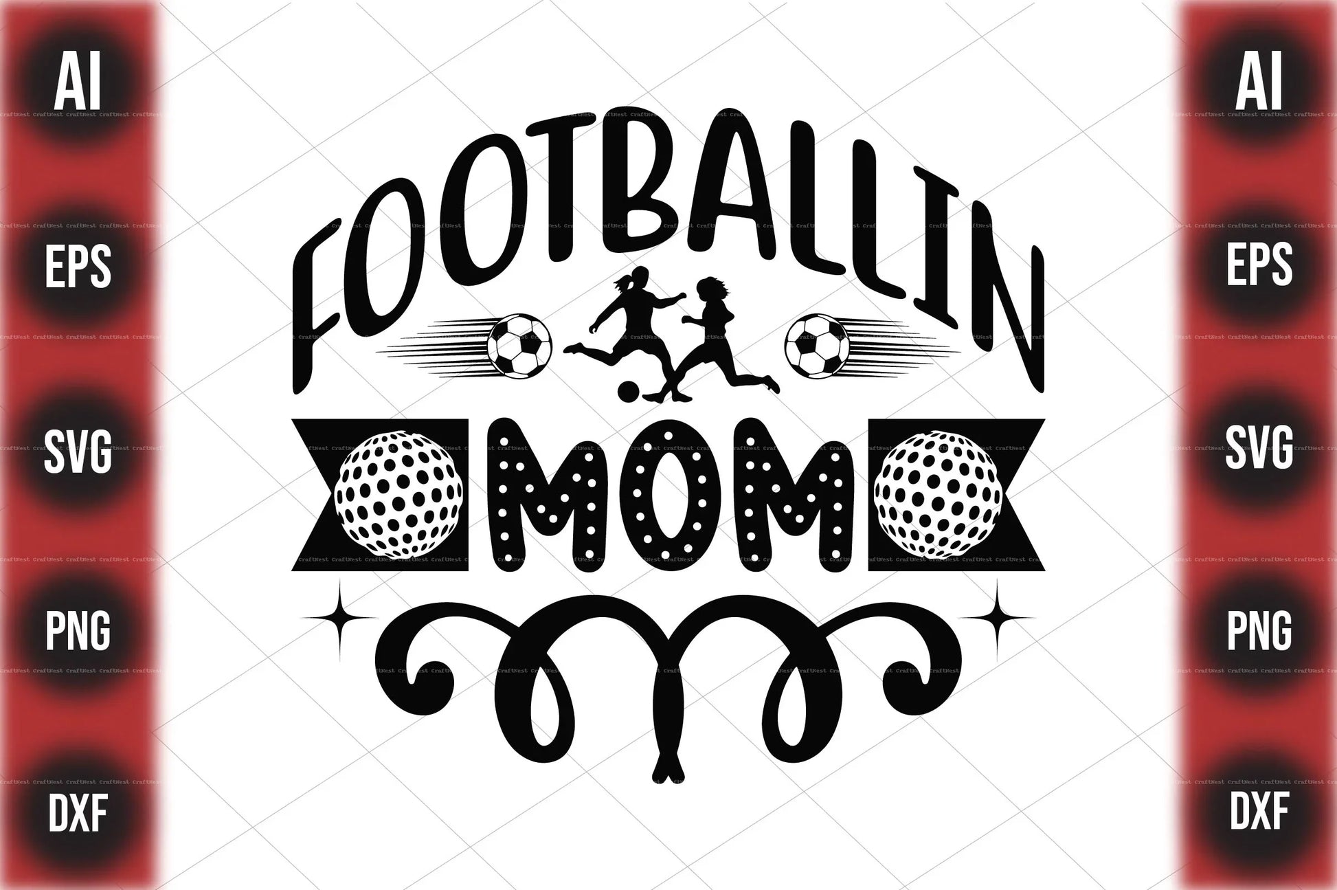 Football Design SVG Bundle 1 - CraftNest - Digital Crafting and Art