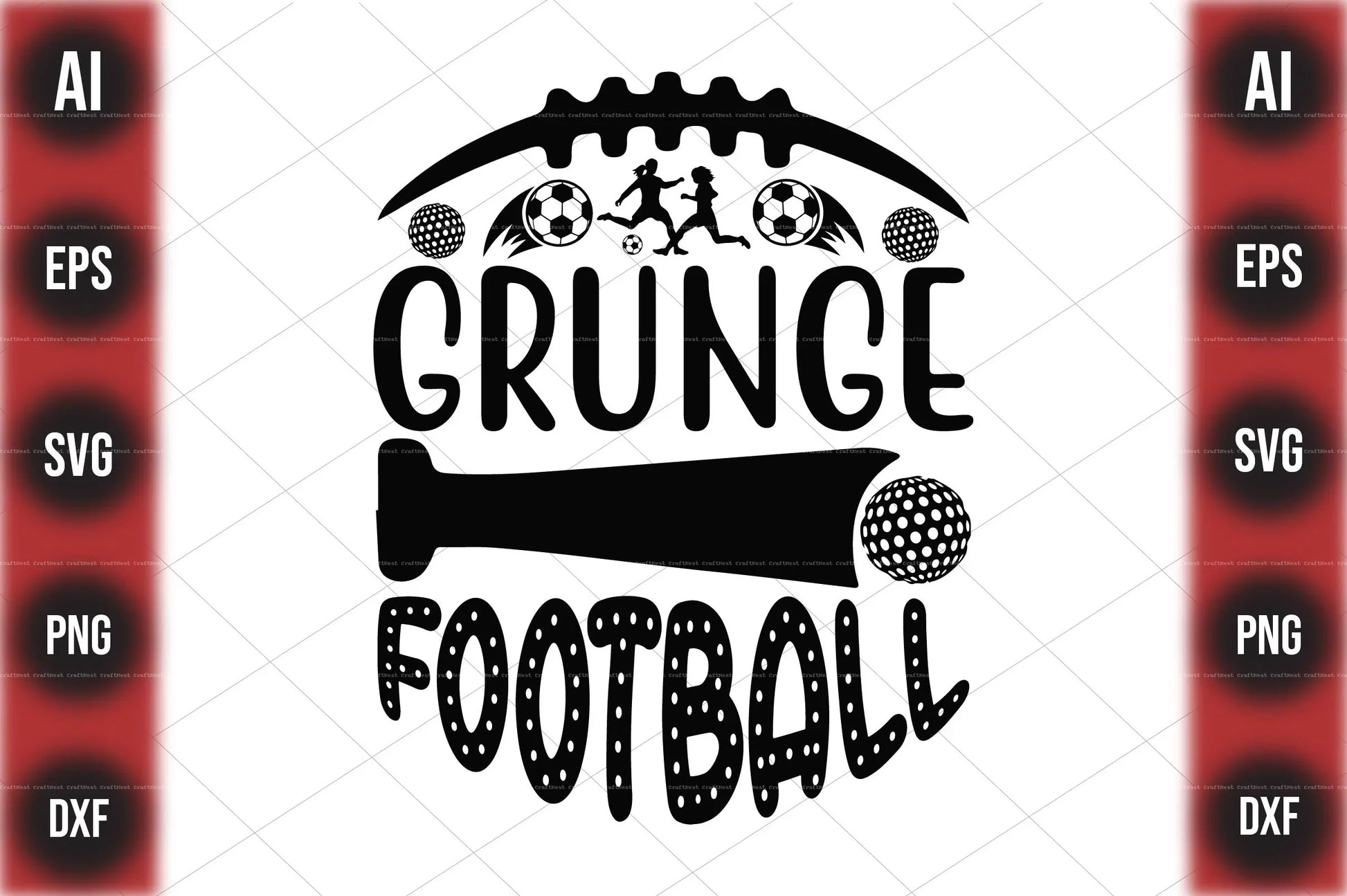 Football Design SVG Bundle 1 - CraftNest - Digital Crafting and Art