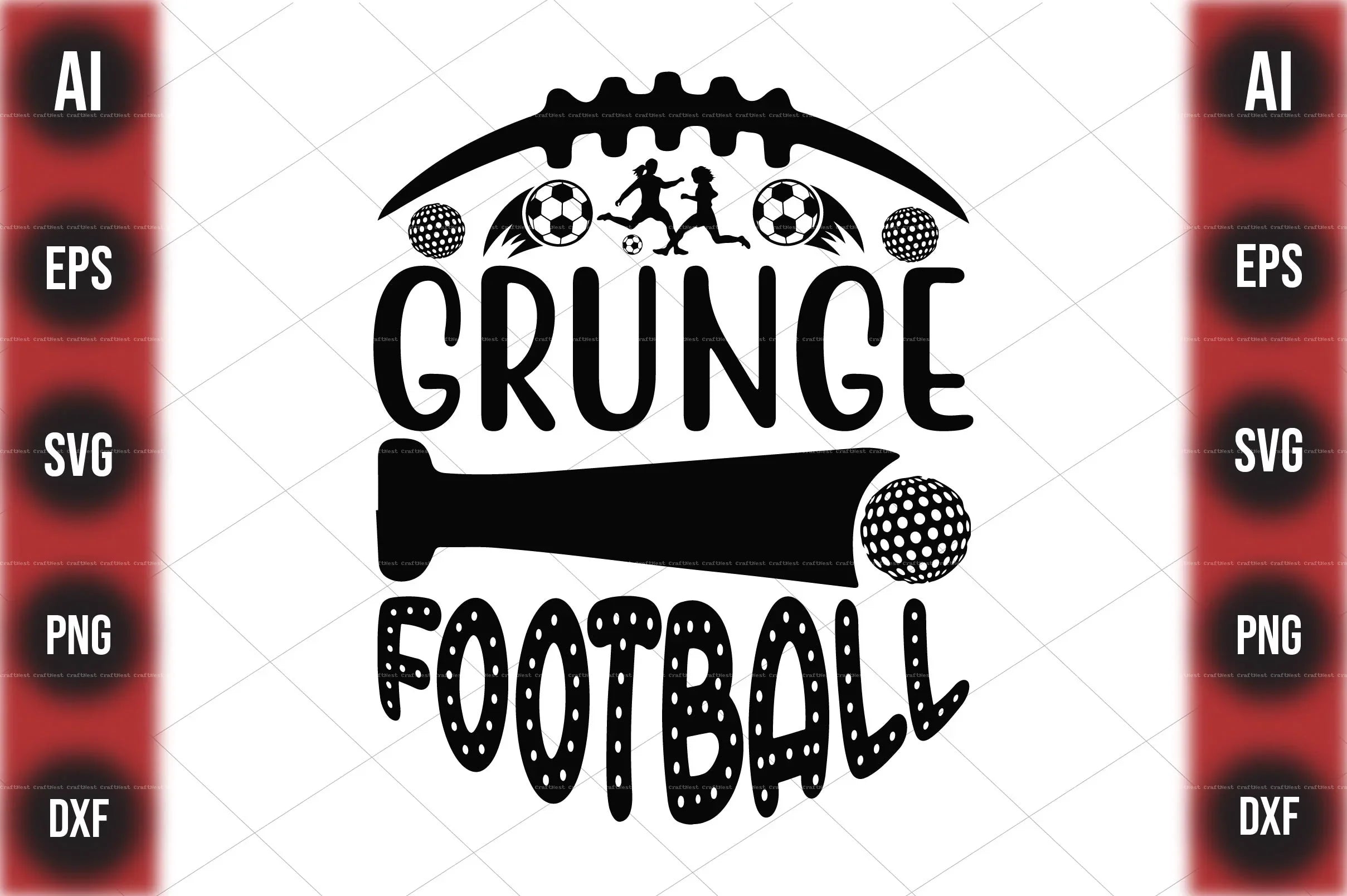 Football Design SVG Bundle 1 - CraftNest - Digital Crafting and Art