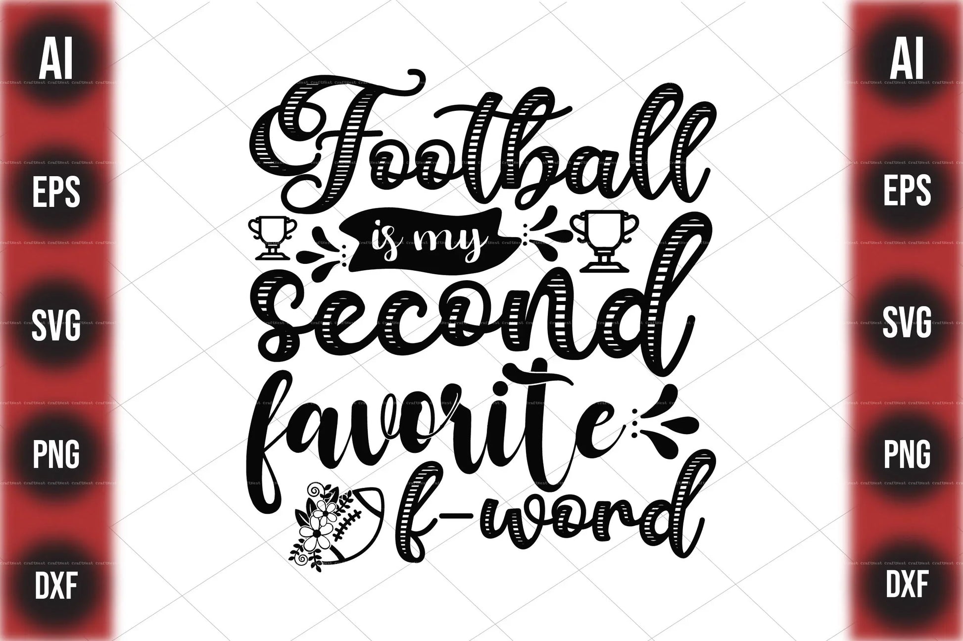 Football Design SVG Bundle 1 - CraftNest - Digital Crafting and Art