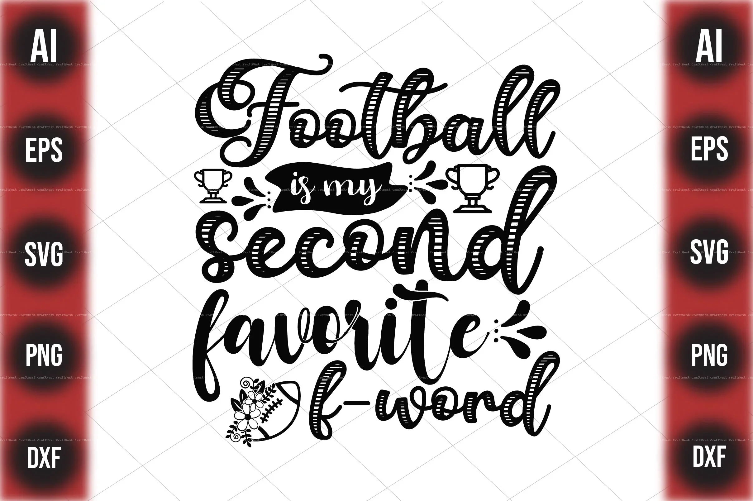 Football Design SVG Bundle 1 - CraftNest - Digital Crafting and Art