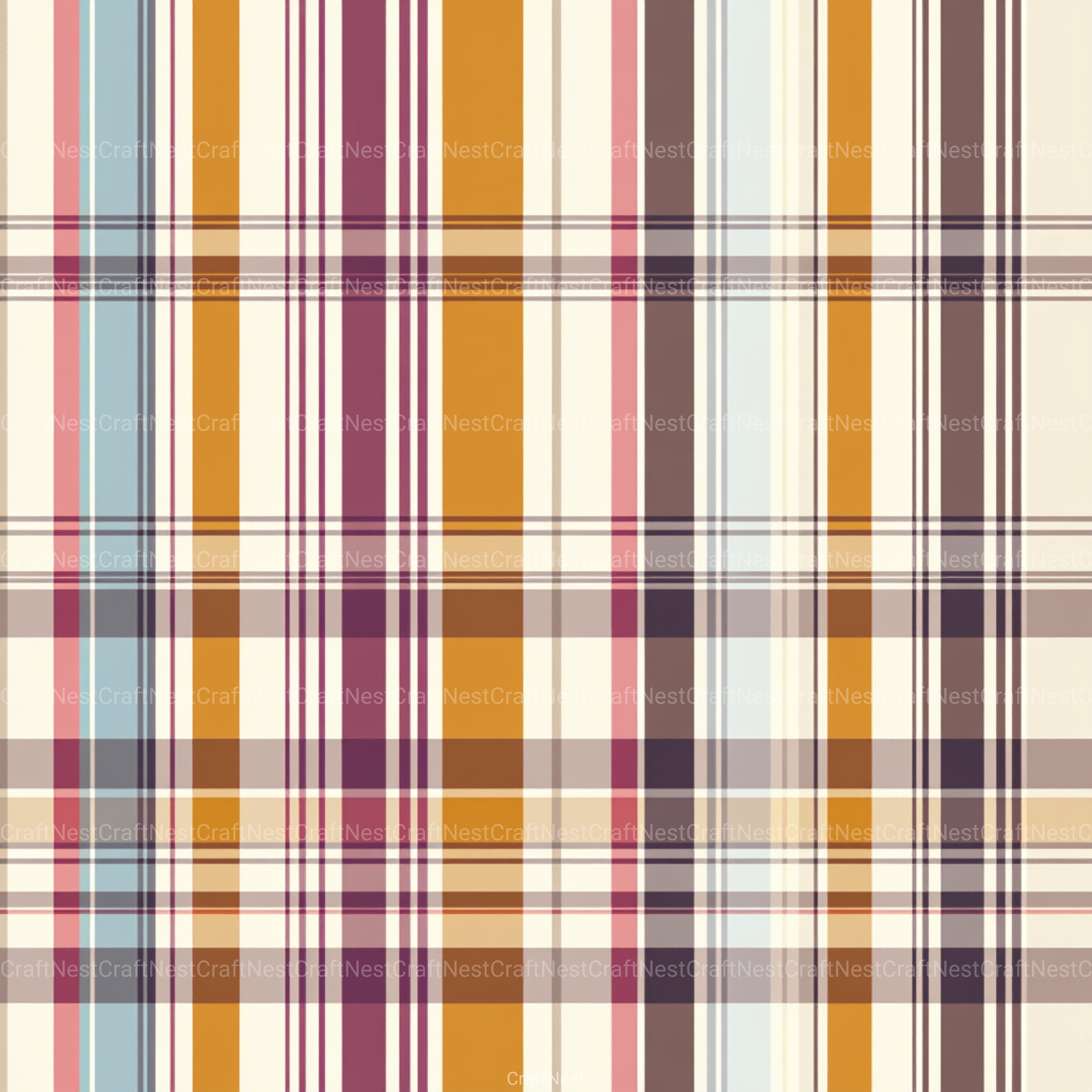 Stripes & Plaids Seamless Pattern Digital Paper - CraftNest - Digital Crafting and Art