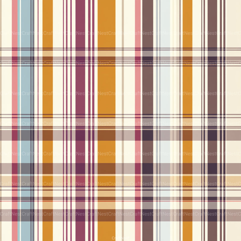 Stripes & Plaids Seamless Pattern Digital Paper - CraftNest - Digital Crafting and Art