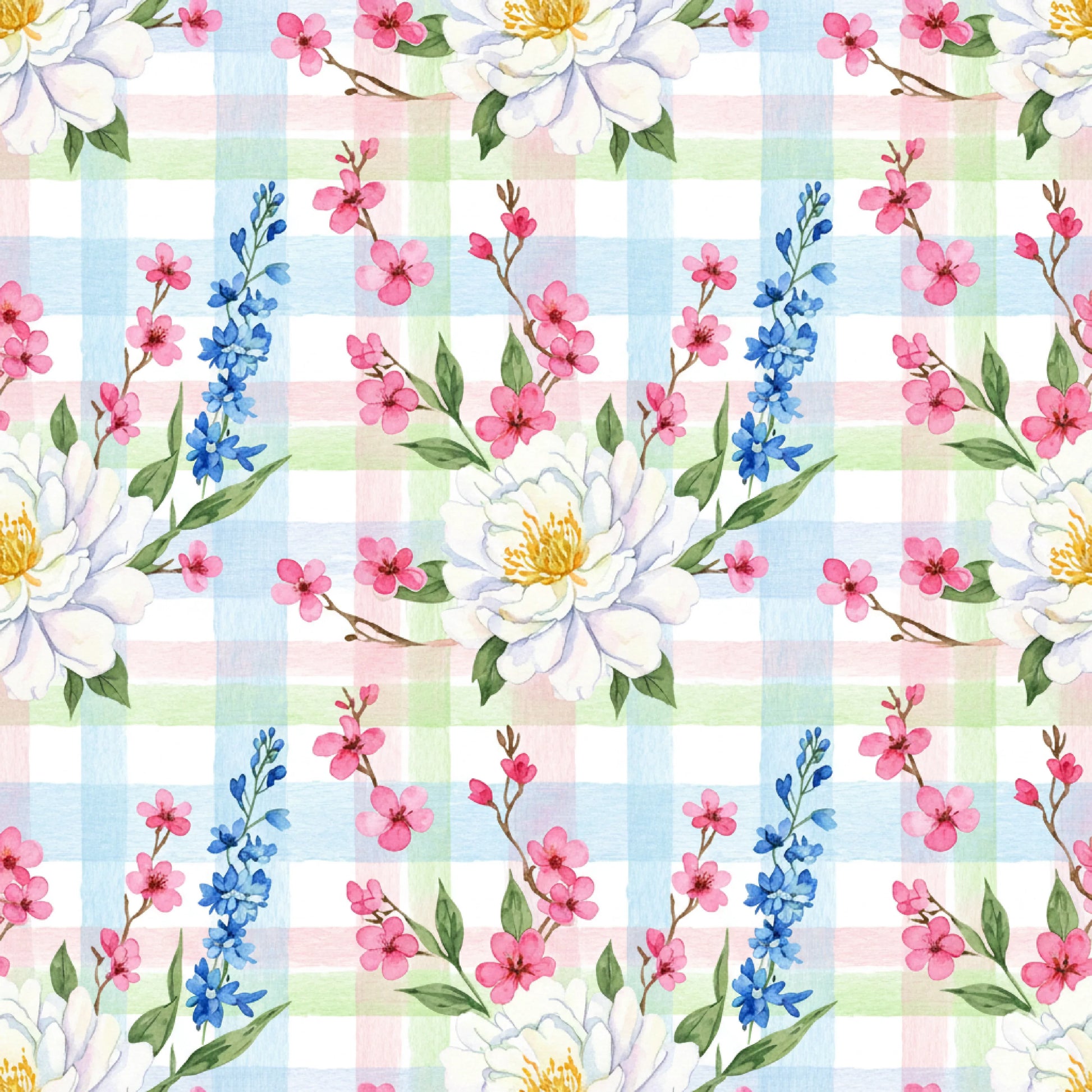 Pink Peonies Seamless Pattern Digital Paper - CraftNest - Digital Crafting and Art