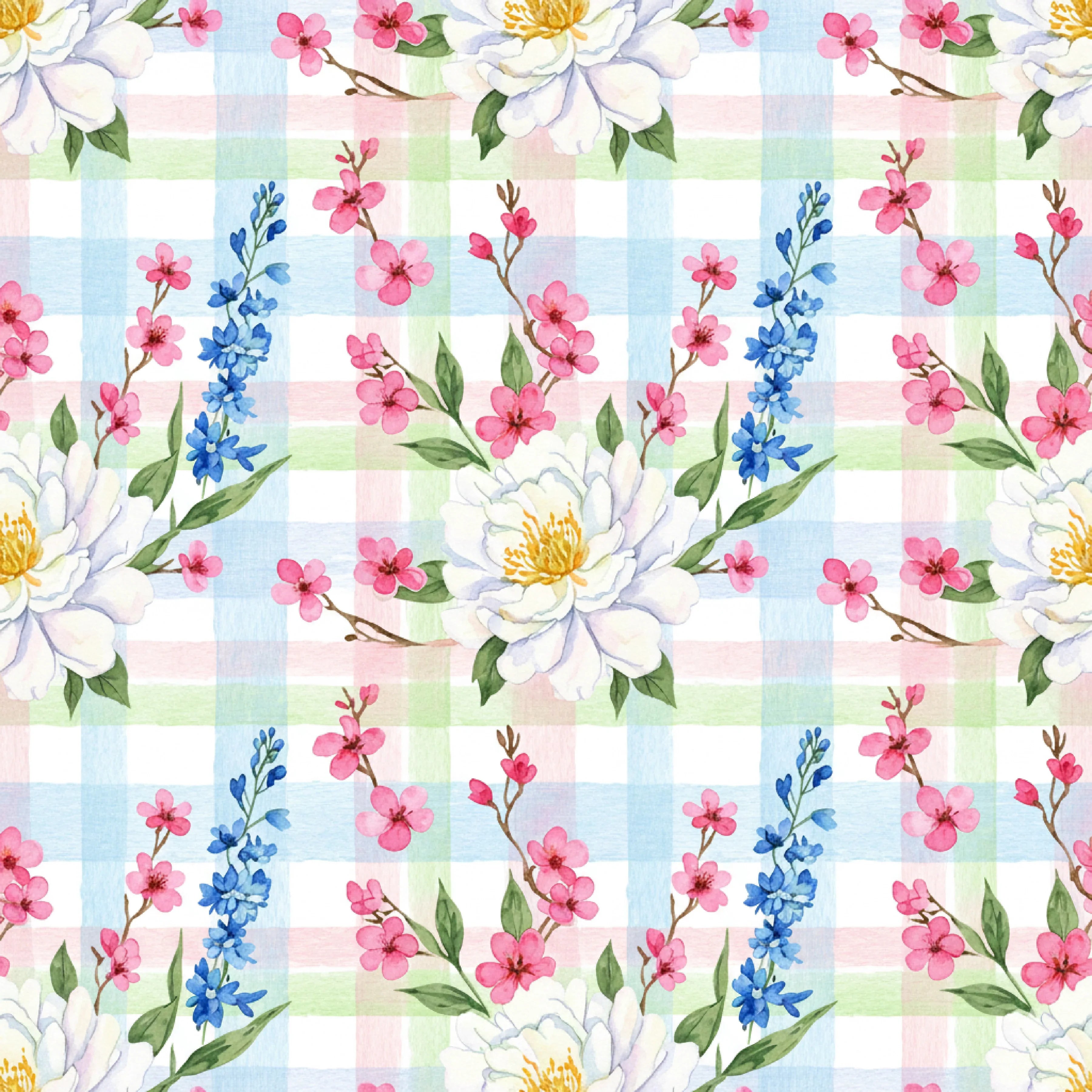 Pink Peonies Seamless Pattern Digital Paper - CraftNest - Digital Crafting and Art