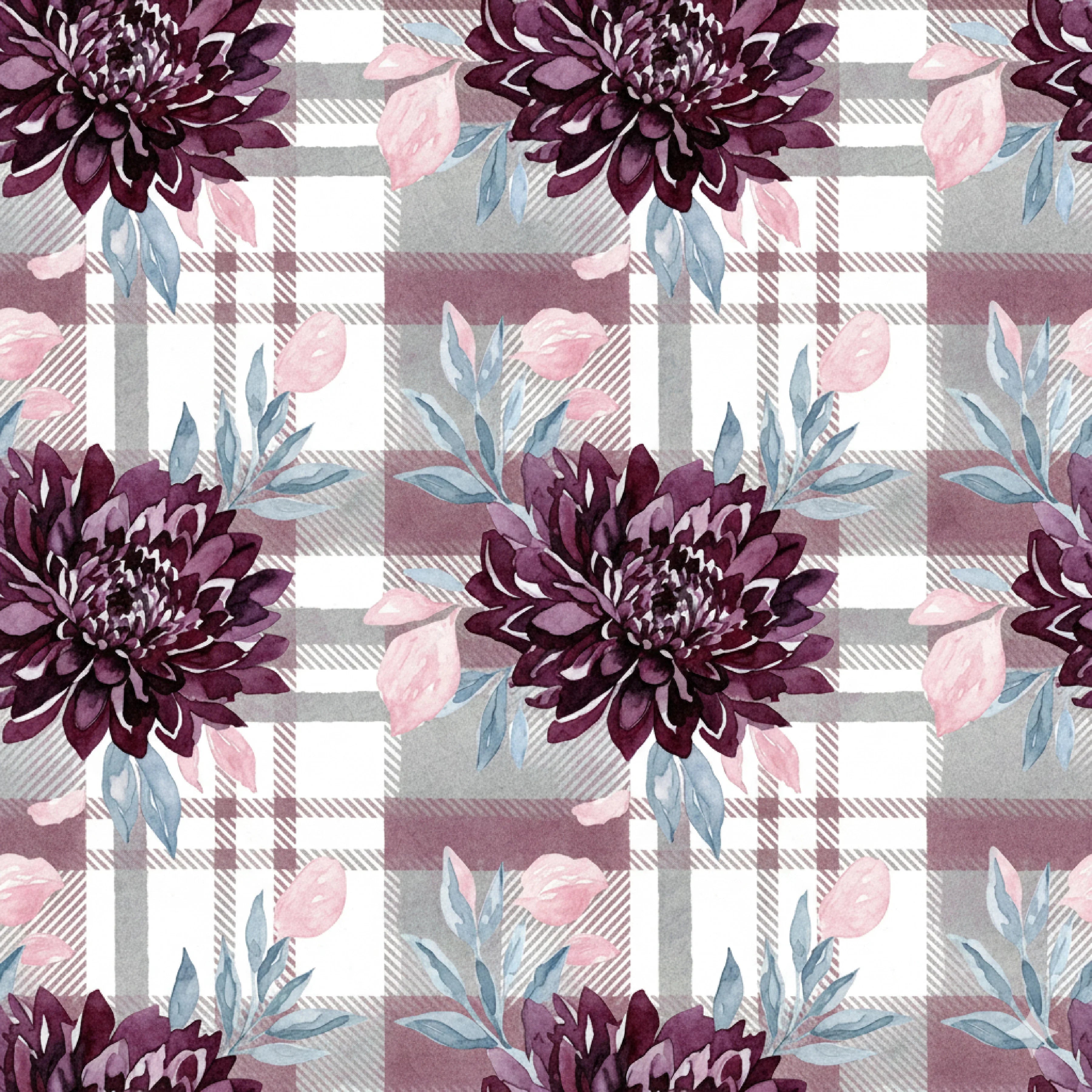 Floral Seamless Pattern Set Digital Paper - CraftNest - Digital Crafting and Art