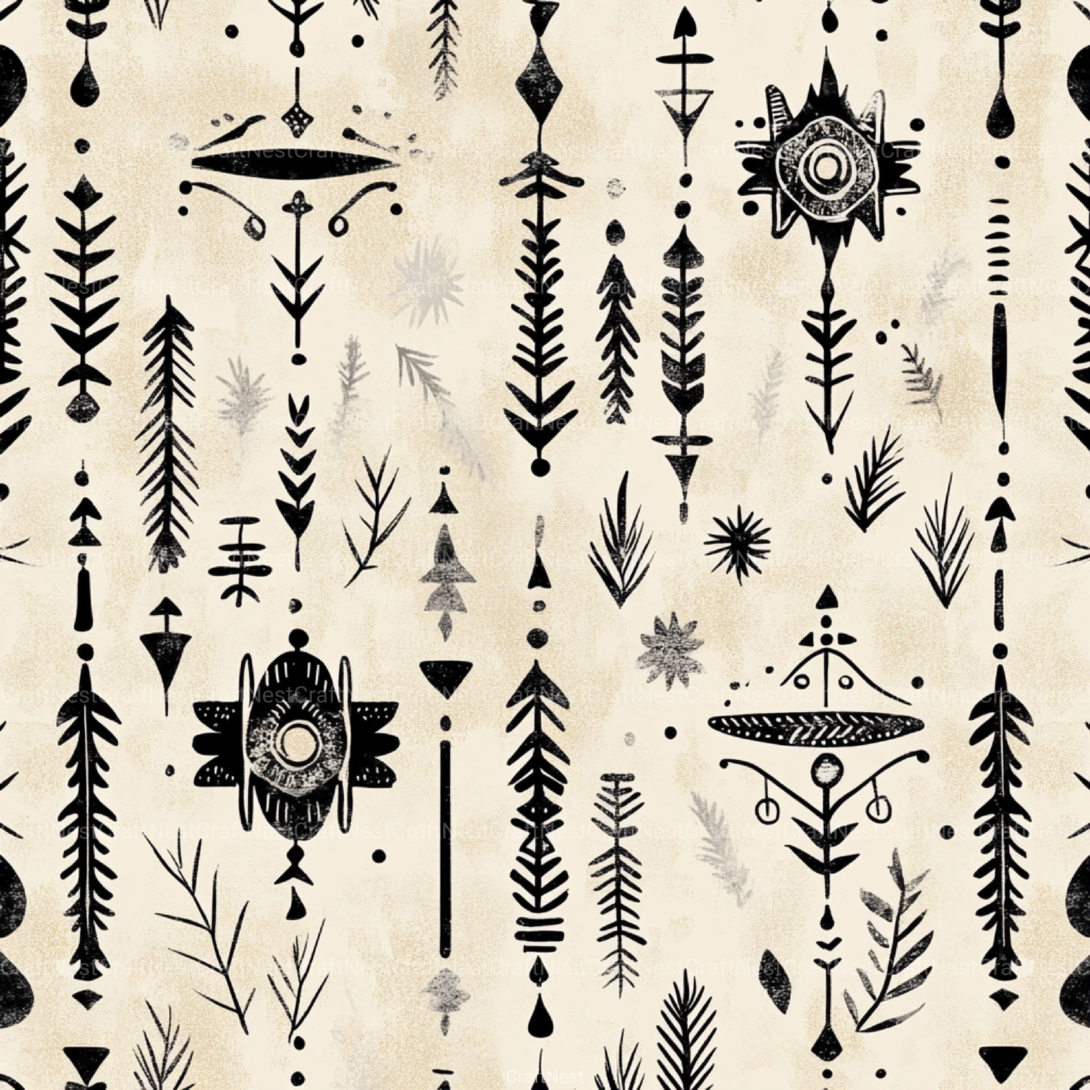 Boho Neutral Pattern Clipart Bundle - CraftNest - Digital Crafting and Art