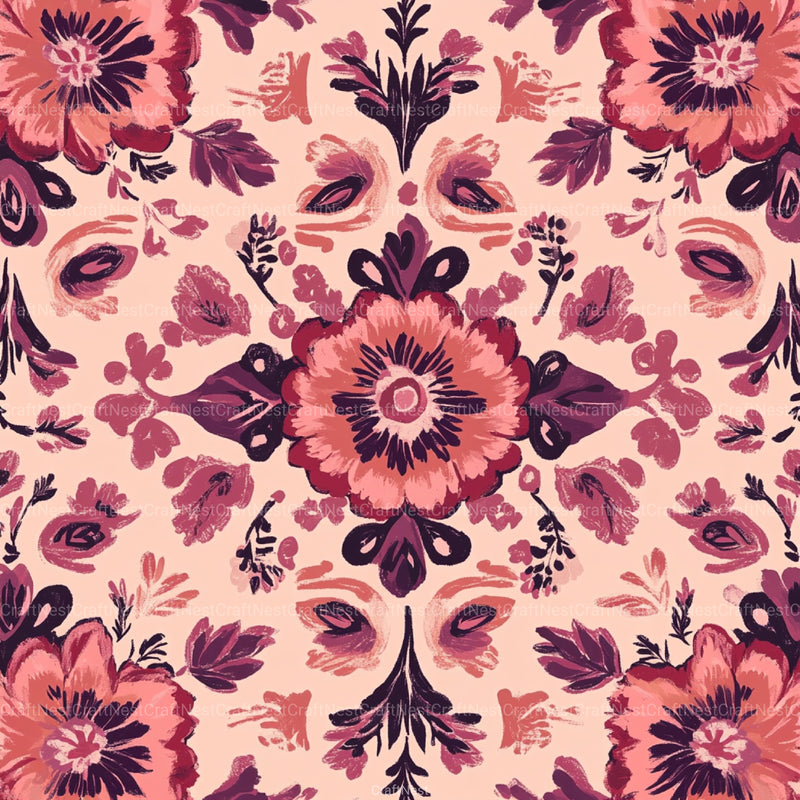 Boho Rose Tones Pattern Clipart Bundle - CraftNest - Digital Crafting and Art