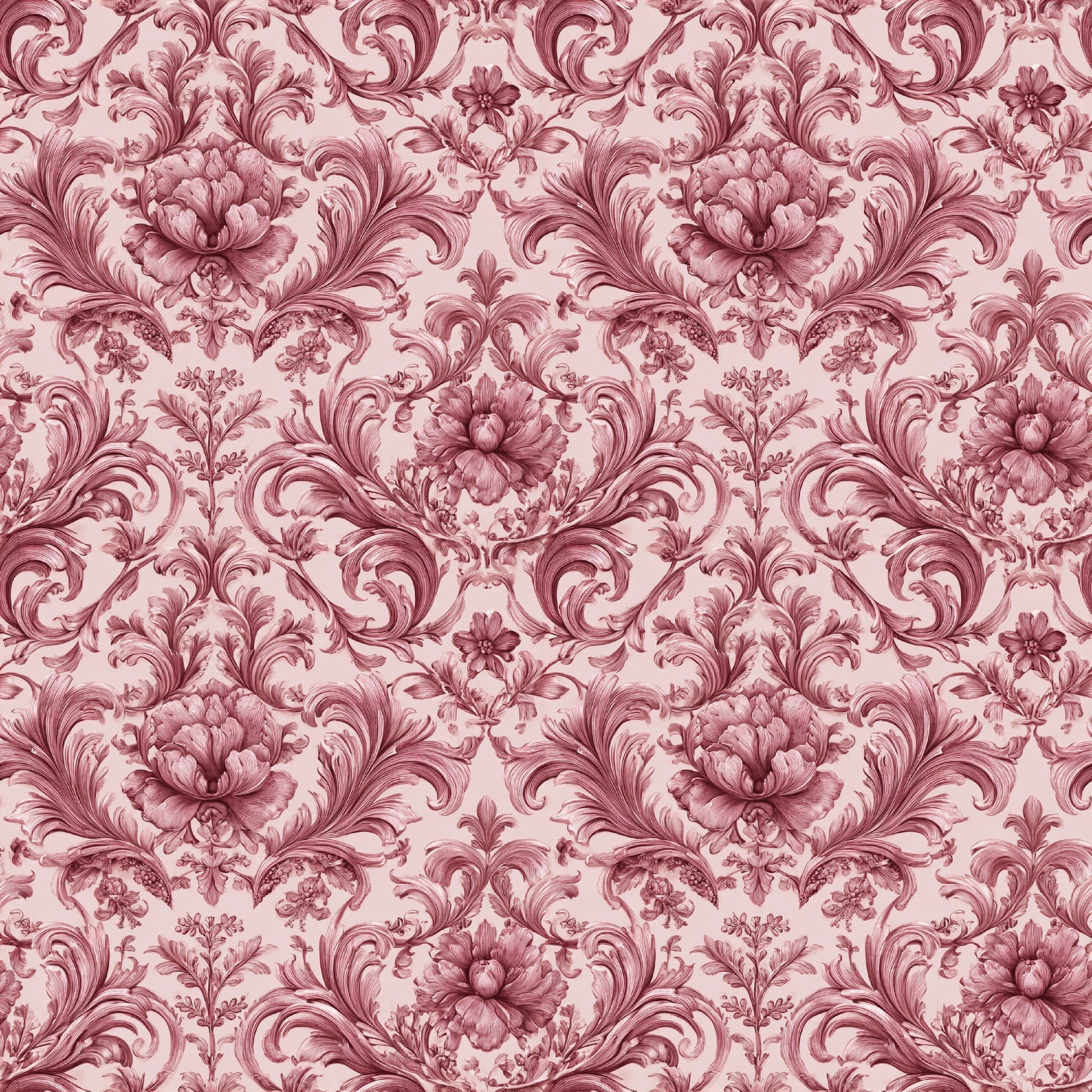Pink French Toile De Jouy Pattern Clipart Bundle - CraftNest - Digital Crafting and Art