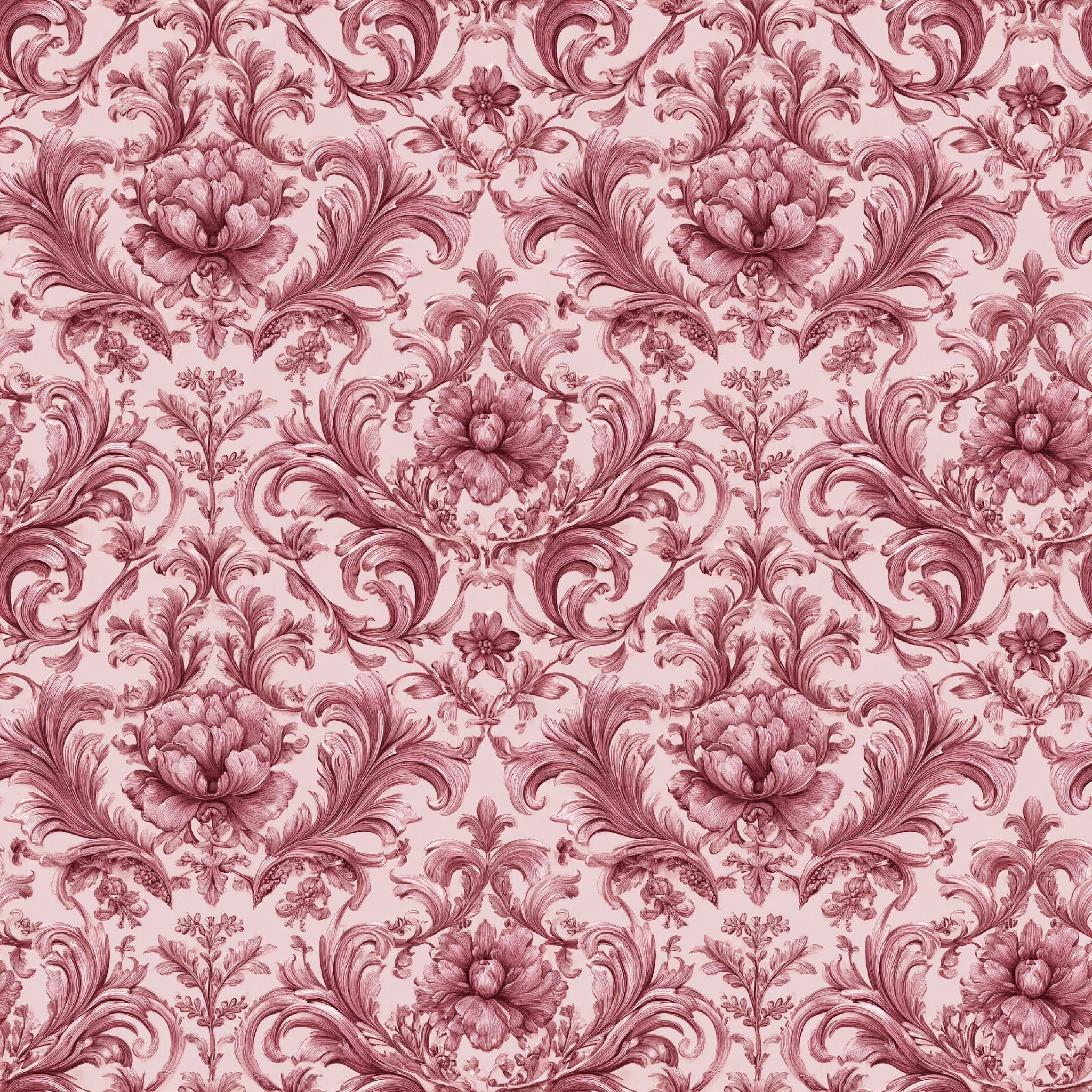 Pink French Toile De Jouy Pattern Clipart Bundle - CraftNest - Digital Crafting and Art