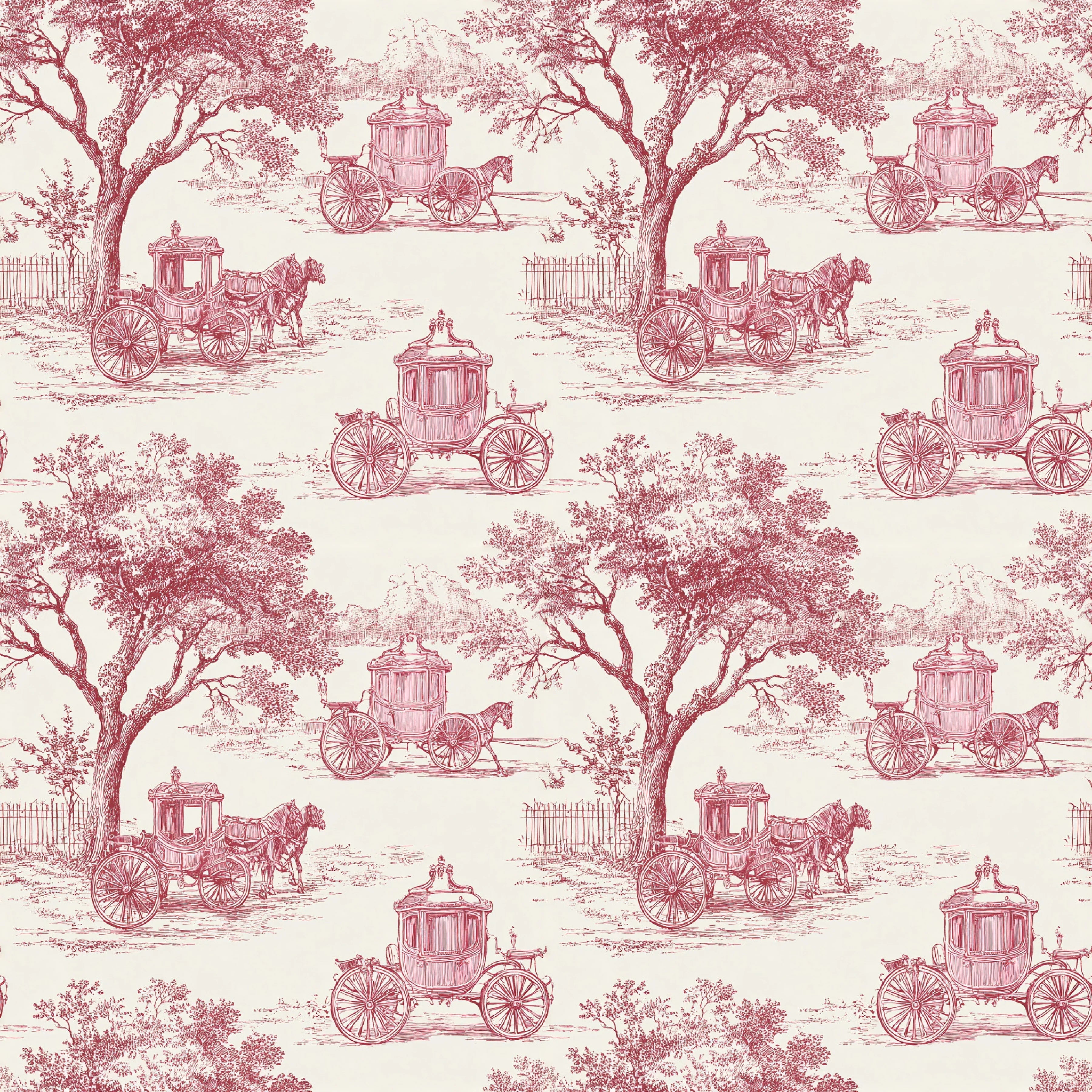 Pink French Toile De Jouy Pattern Clipart Bundle - CraftNest - Digital Crafting and Art